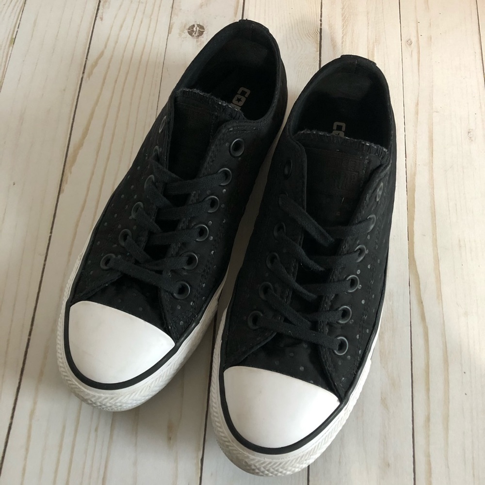 Converse All Star Black Polka Dot Low Top - 6.5
